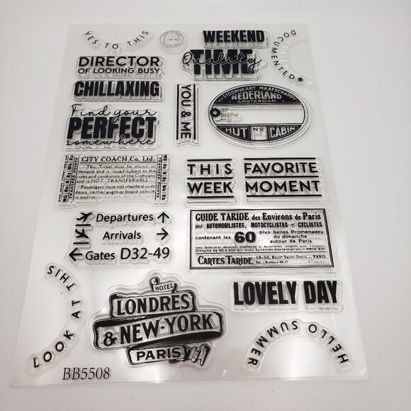 Elizebeth Craft Designs Stamp Set Travel #2 CS #5373 - Picture 1 of 2